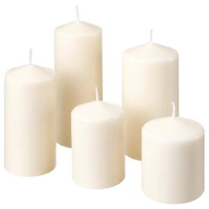 Unscented Candle Block (Set of 5) (Natural)