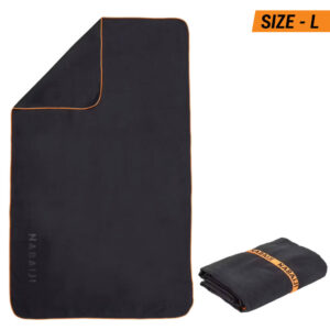 Microfiber Towel, Large Size, 80cm x 130cm, Dark Grey (Pack Of 1)