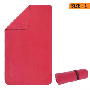 Microfiber Towel, Large Size, 80cm x 130cm, Burgundy Color (Pack Of 1)