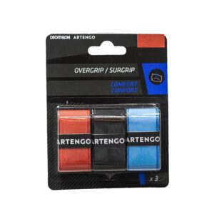 Tennis Racket Overgrip Comfort Multicolour | Badminton Racket Grip Anti Slip, Tennis Racket Grip, Grips for Badminton Rackets, (Pack of 1, 3 Pcs)